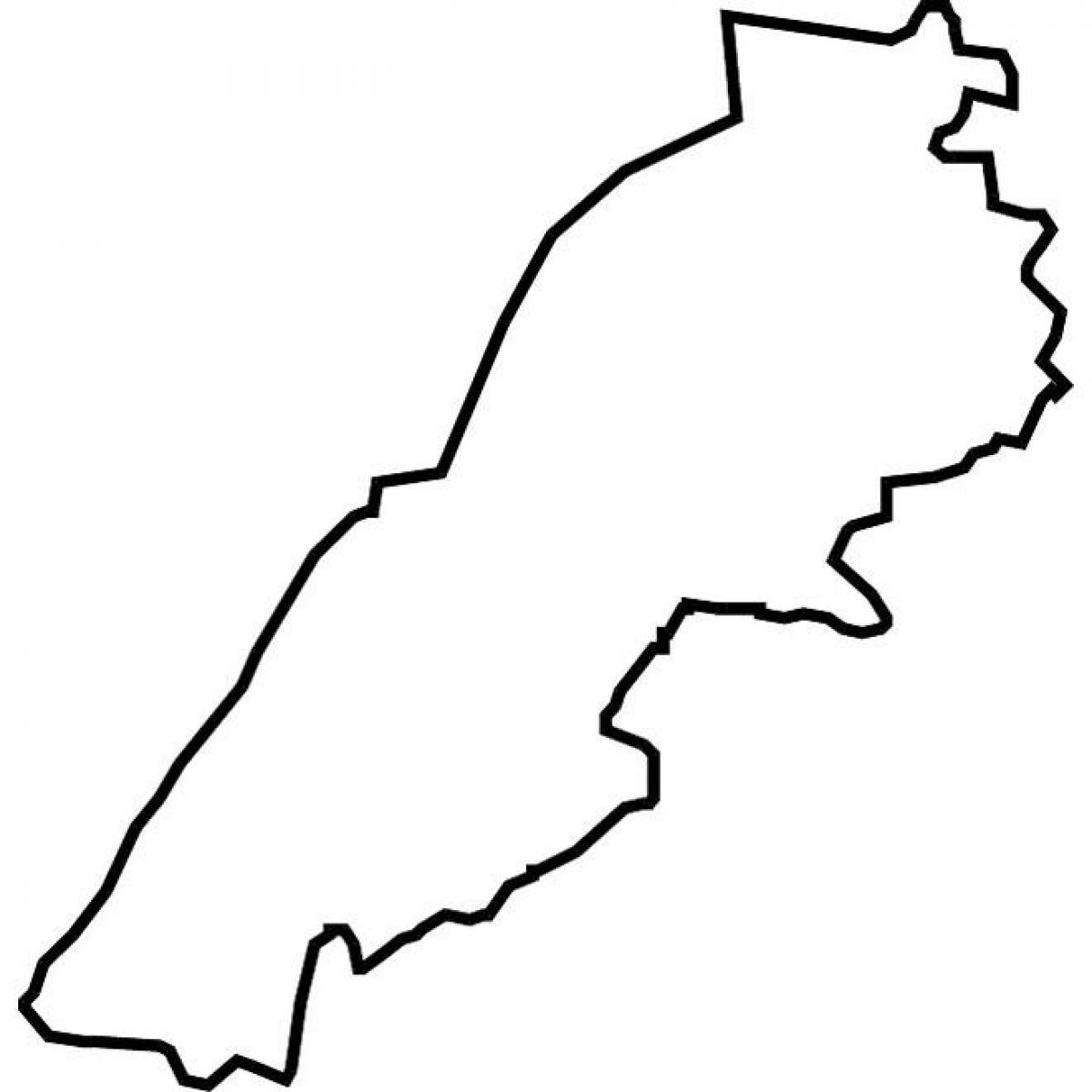 карта на Либан мапата вектор