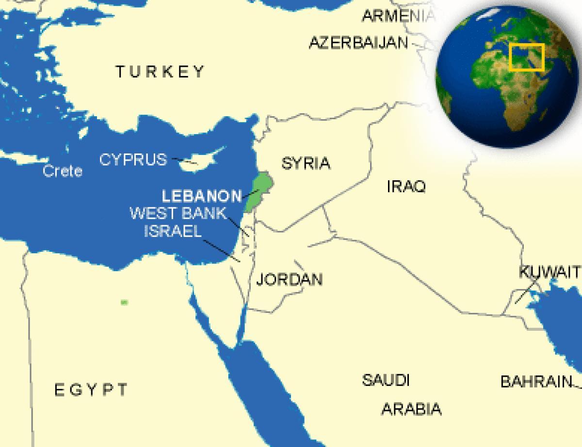 Либан на мапата
