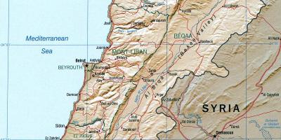 Карта на Либан географија
