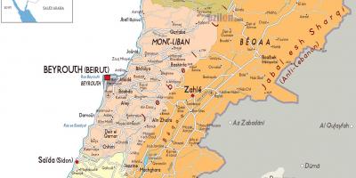 Либан детална мапа