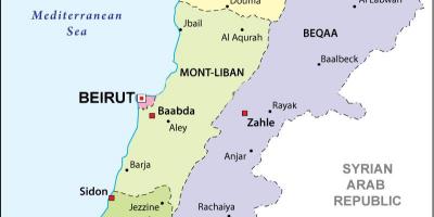 Карта на Либан политички
